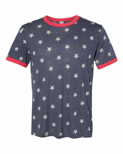 Unisex Keeper Ringer T-Shirt Navy Star