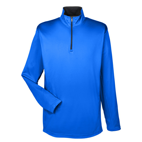 UltraClub Mens Cool & Dry Sport Quarter Zip Pullover